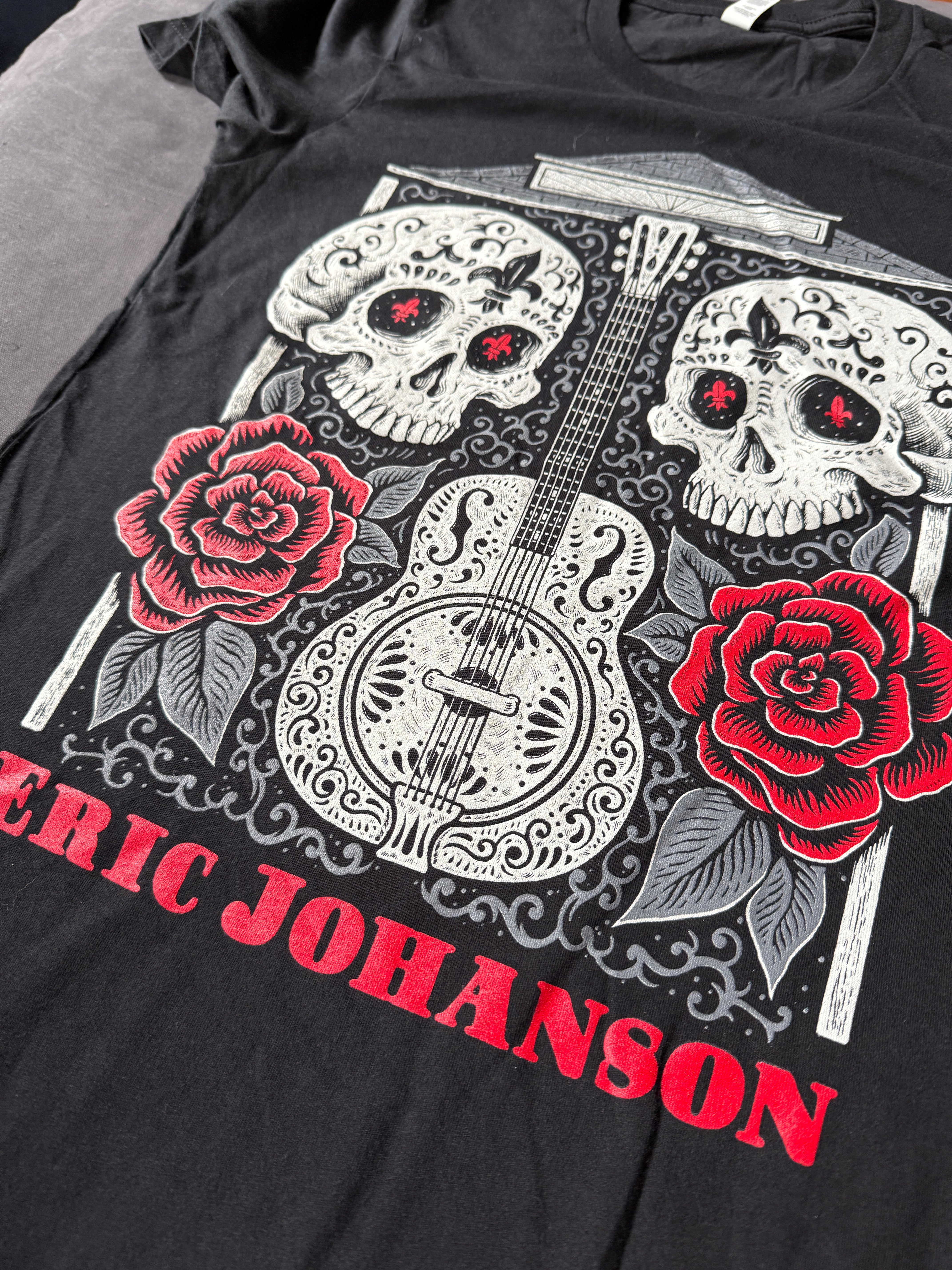 Skulls and Roses Guitar T-Shirt