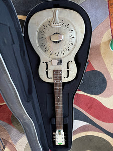 Eric's Regal Steel Resonator Guitar with Lace pickup & case