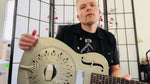Load and play video in Gallery viewer, Eric&#39;s Regal Steel Resonator Guitar with Lace pickup &amp; case
