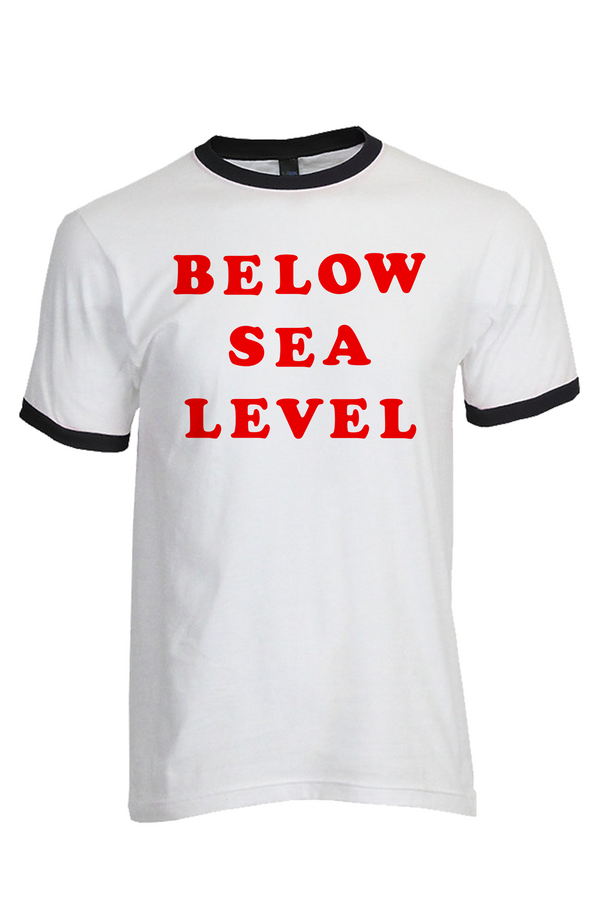 BELOW SEA LEVEL - Ringer T-Shirt (L, XL, 2XL, 3XL)
